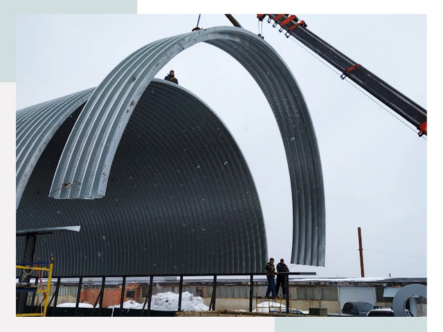 Полукруглые ангары в Находке