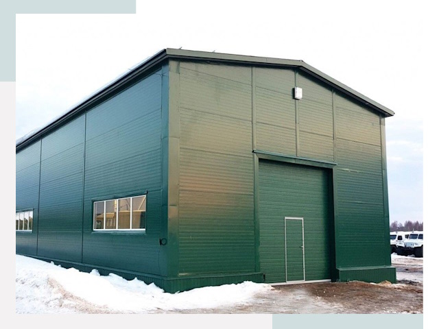 Двускатные ангары в Находке