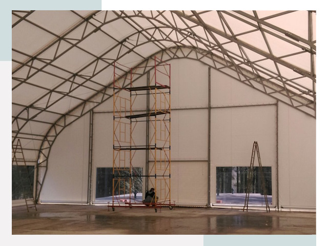 Шатровые ангары в Находке