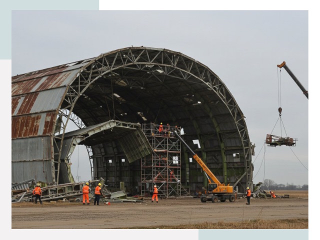 Демонтаж ангаров в Находке
